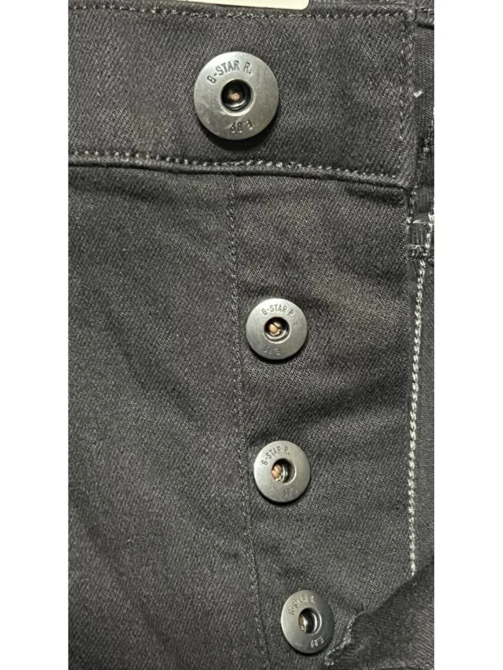 G-Star RAW 3301 Slim Jeans 32x30 NWT Black Stretch Denim Button Fly Streetwear
